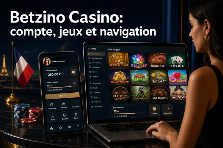Betzino Casino: compte, jeux et navigation